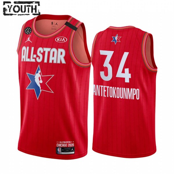 NBA Milwaukee Bucks Trikot Giannis Antetokounmpo 34 2020 All-Star Jordan Brand Rot Swingman - Kinder NBA Milwaukee Bucks Trikot Giannis Antetokounmpo 34 2020 All-Star Jordan Brand Rot Swingman - Kinder